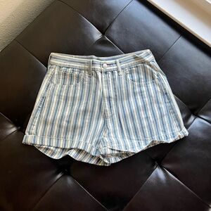 American Eagle Striped Blue and White Women's Shorts